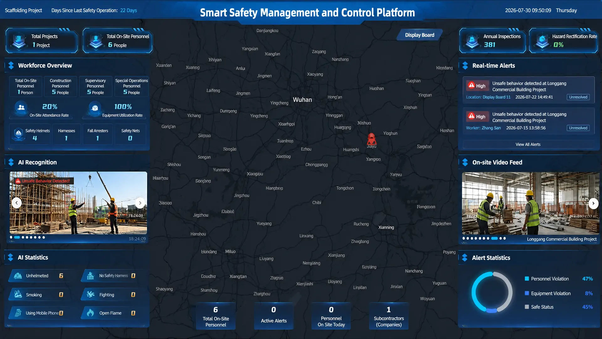 Smart safety cloud platform desktop preview